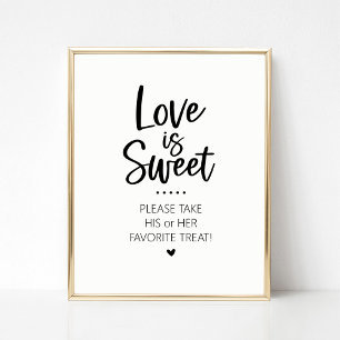 Poster L'amour est doux Son et Sa Barre de Bonbons Signet