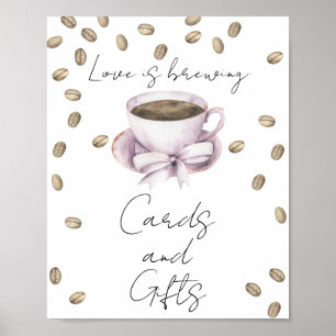Poster L'amour est en train de se préparer Cartes et cade