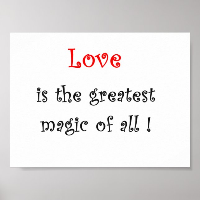 Poster L'amour est la grande magie de tous ! (Devant)