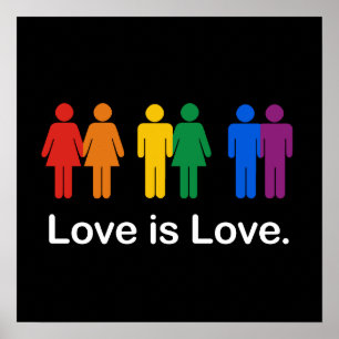 POSTER L'AMOUR EST L'AMOUR NOIR