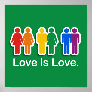 POSTER L'AMOUR EST L'AMOUR VERT