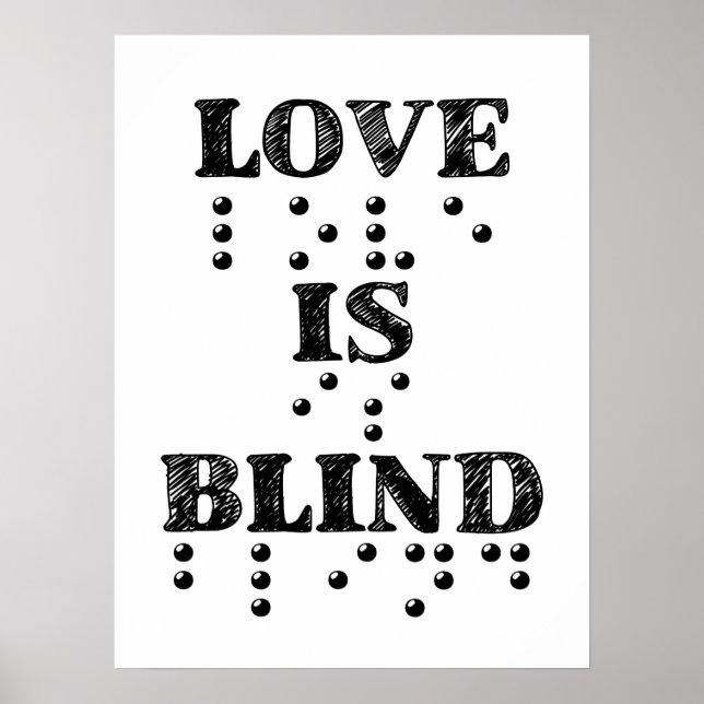 Poster L'amour est le braille aveugle (Devant)