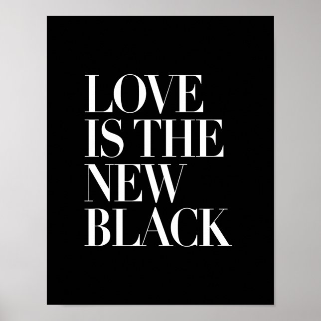 POSTER L'AMOUR EST LE NOUVEAU NOIR (Devant)