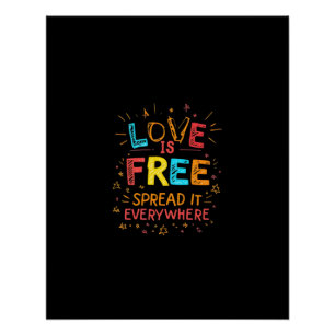 Poster L'Amour Est Libre Propose Partout