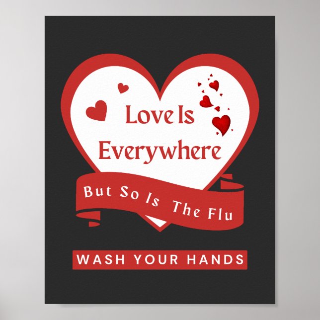 Poster L'Amour Est Partout Mais La Grippe Aussi (Devant)