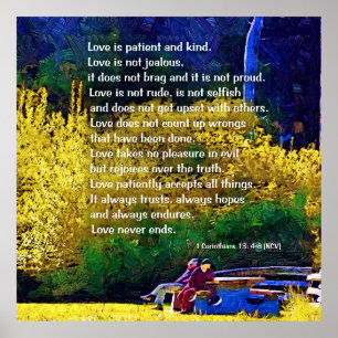 Poster L'Amour Est Patient : Couple Dans Le Parc