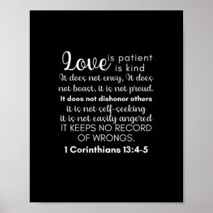Poster L'amour est patient, l'amour est doux Corinthiens