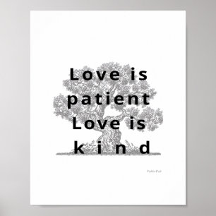 Poster L'amour est patient, l'amour est gentil, look clas