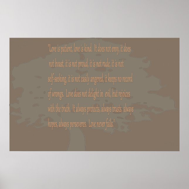 Poster L'amour est patient, moderne vintage (Devant)