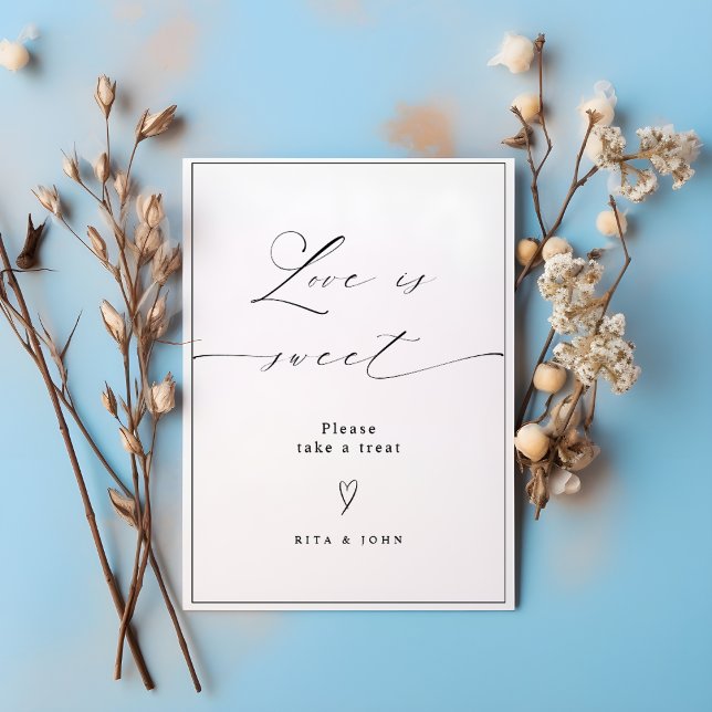 Poster L'amour est sucré Bonbons Buffet Mariage (Créateur téléchargé)