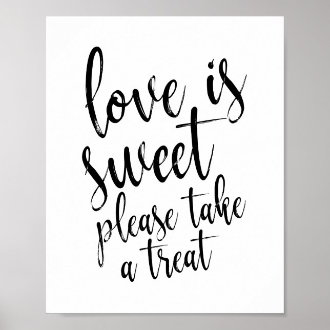 Poster L'amour est sucré s'il vous plaît prendre un régal (Devant)