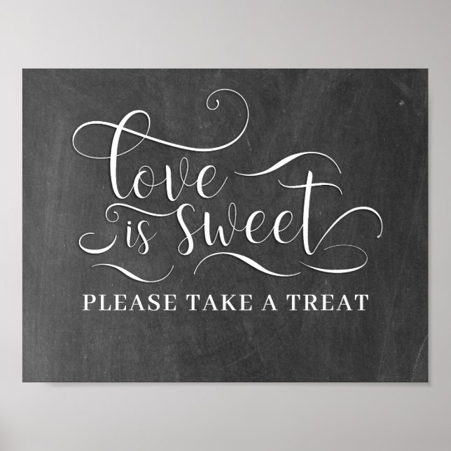 Poster L'Amour Est Sucré S'Il Vous Plaît Prendre Une Cart (Devant)