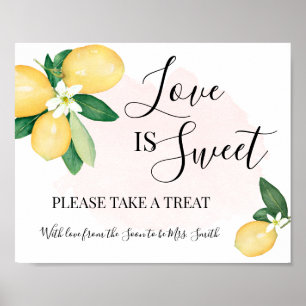 Poster L'amour est Sweet Dessert Table Douche Mariage Lem