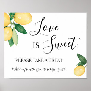 Poster L'amour est Sweet Dessert Table Douche Mariage Lem