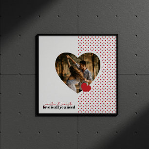 Poster L'Amour Est Tout Ce Dont Vous Avez Besoin Coeur Ph