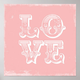 POSTER L'AMOUR EST UN CIRCUS IMPRIMER : ROSE