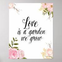 L'amour est un jardin Romantique Floral