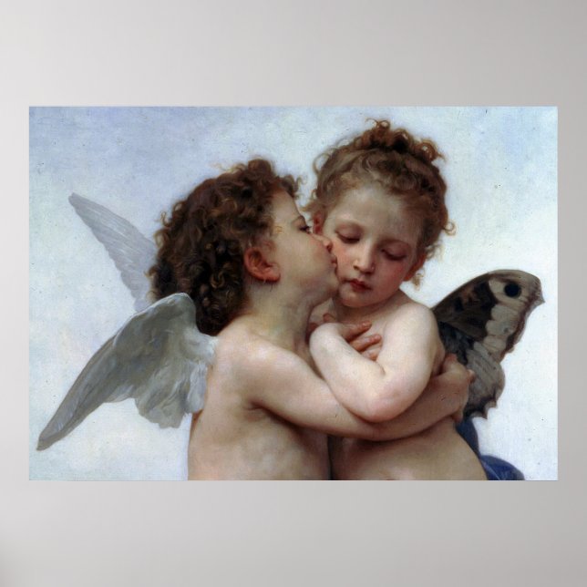 Poster L'Amour et Psyché, Enfants - William Bouguereau (Devant)