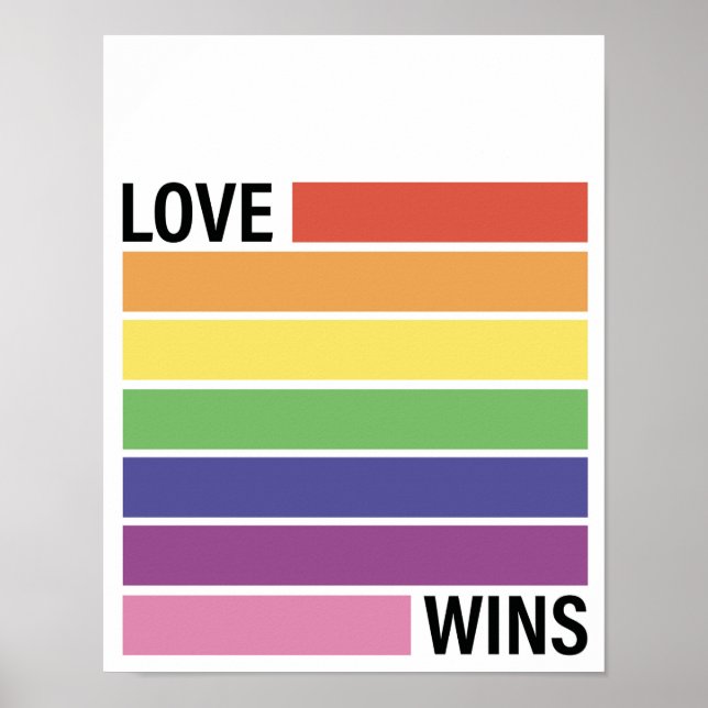 Poster L'amour gagne Rainbow (Devant)
