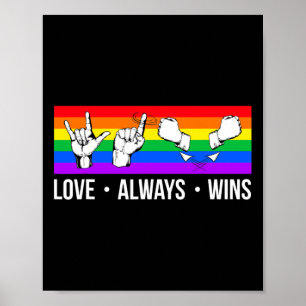 Poster L'amour gagne toujours ASL Sensibilisation des So