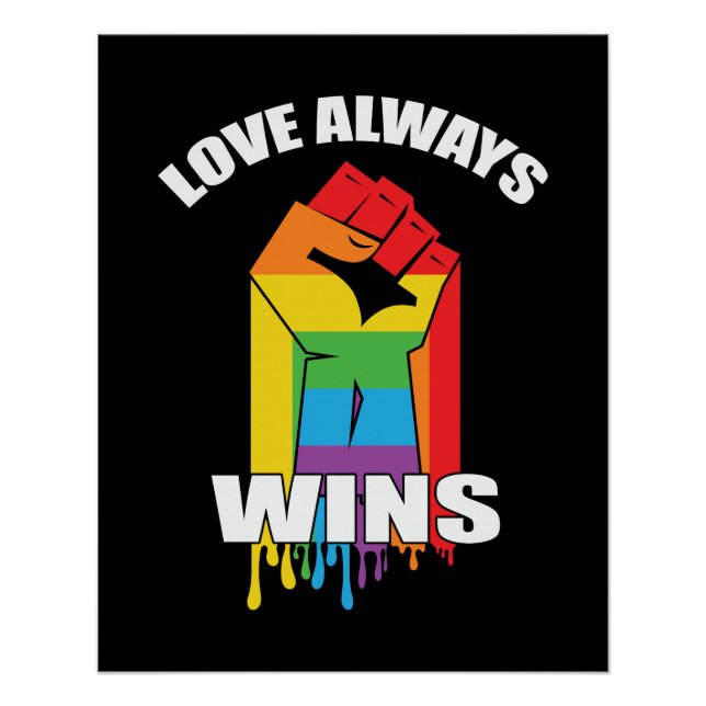 Poster L'amour gagne toujours Gay LGBT (Devant)