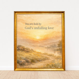 Poster L'amour inaltérable de Dieu Encouragement chrétien