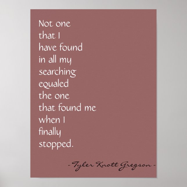 Poster "L'amour m'a trouvé" Imprimer (Devant)