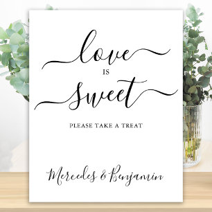 Poster L'Amour Mariage Moderne Est Douce Table Personnali