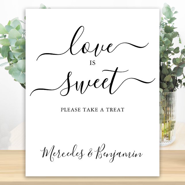 Poster L'Amour Mariage Moderne Est Douce Table Personnali (Créateur téléchargé)