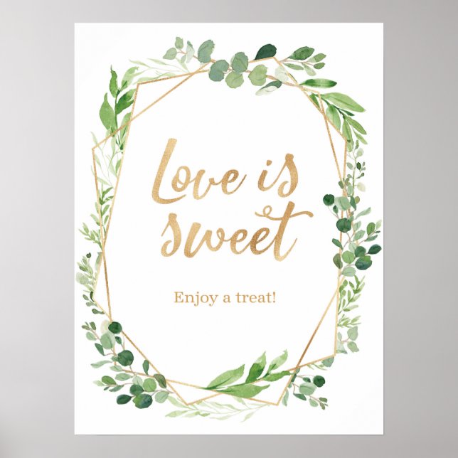 Poster L'amour Mariage vert est signe de fête (Devant)