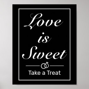 Poster L'amour minimaliste moderne est le Mariage doux