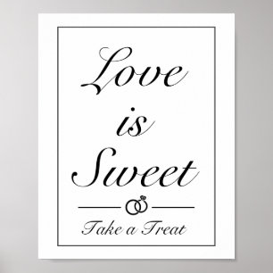 Poster L'amour minimaliste moderne est le Mariage doux