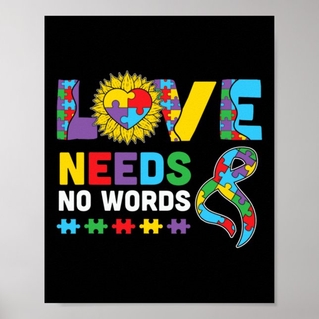 Poster L'amour n'a pas besoin de mot ASL Sensibilisation  (Devant)