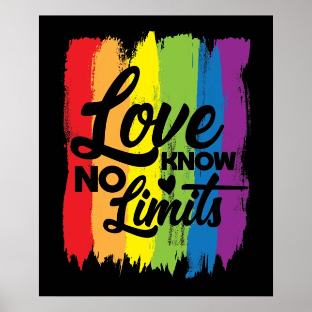 Poster L'AMOUR NE CONNAÎT AUCUNE LIMITE POUR LES gay prid (Devant)