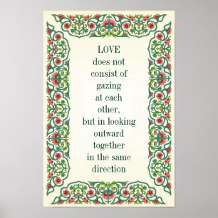 Poster L'AMOUR ne consiste pas à se regarder l'un l'autre