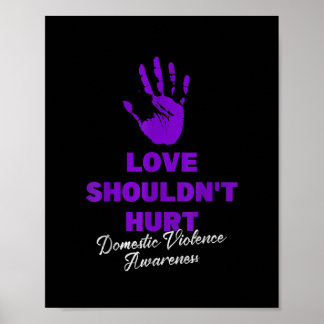 Poster L'amour ne devrait pas faire mal porter la violenc