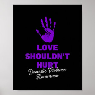 Poster L'amour ne devrait pas faire mal porter la violenc