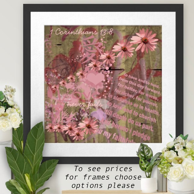 Poster L'amour n'échoue jamais Collage ConeFlower (Créateur téléchargé)