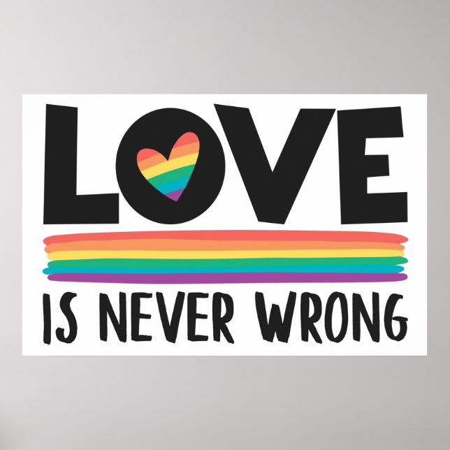 Poster L'amour n'est jamais mal arc-en-ciel le mois de la (Devant)