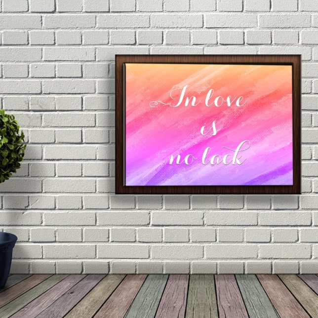 Poster L'amour n'est pas un manque d'encouragement (Créateur téléchargé)