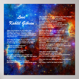Poster L'amour par Kahlil Gibran