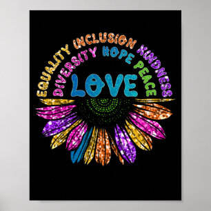Poster L'amour pour l'égalité L'inclusion la diversité l'