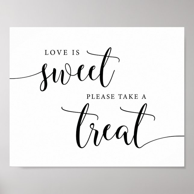 Poster L'Amour Rustique Mariage Est Douce Treat Sign (Devant)