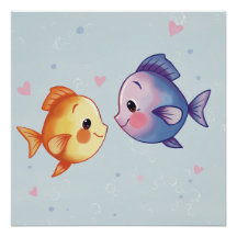 L'amour sous la mer – Joli couple de poissons à l'