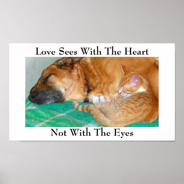 Poster L'Amour Voit Avec Le Coeur, Pas Avec Les Yeux (Devant)