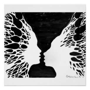 Poster L'amour vous donne des papillons