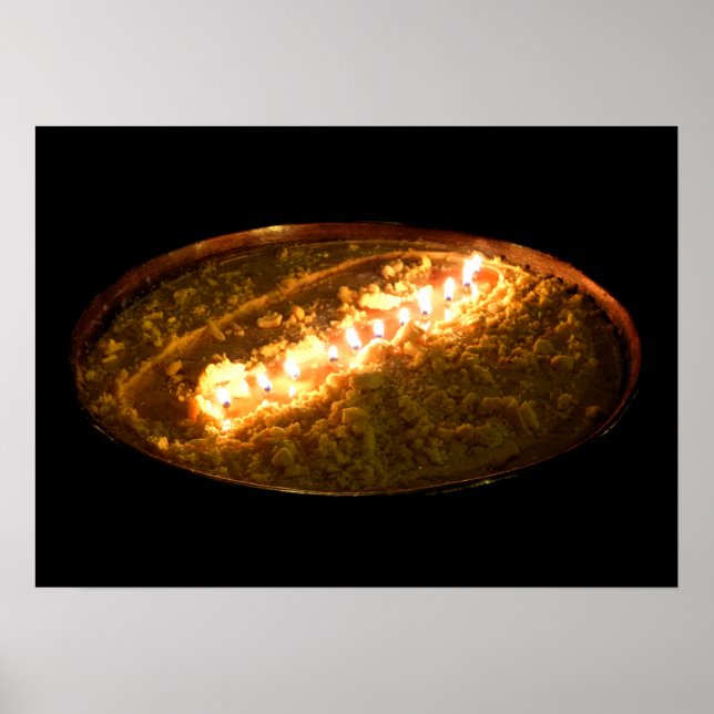 Poster Lampe à beurre tibétain (Devant)