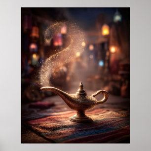 Poster Lampe de génie mystique