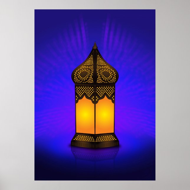 Poster Lampe islamique complexe (Devant)