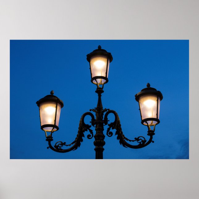Poster Lampe Lumineuse La Nuit, Venise (Devant)